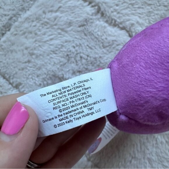 Squishmallows X McDonalds | Limited Edition "Grimace" Stuffed Top | Size 3" - Picture 6 of 6